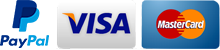 We accept PayPal and all major credit cards